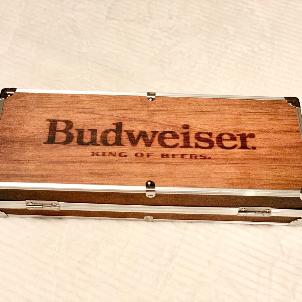 Budweiser empty box 41.5 in x 16 in with handle